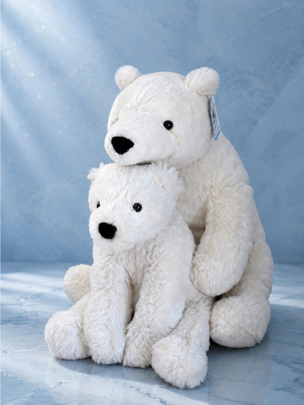 Jellycat Large Elwin & Medium Perry Polar Bear Bundle Retired Rare Plush Set NWT